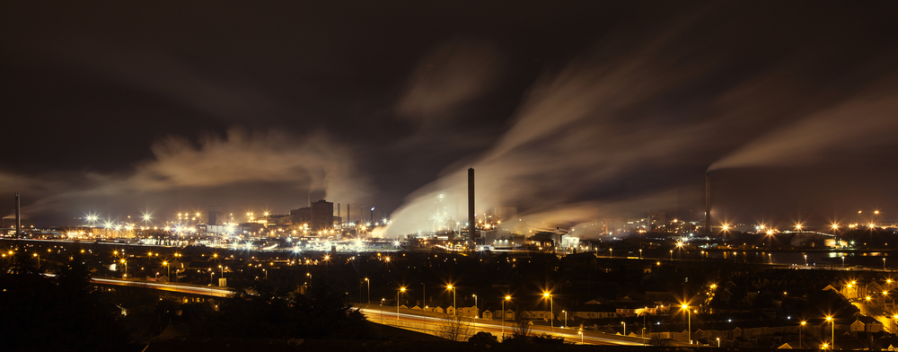 View of factories and warehouses in port talbot